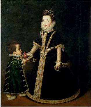  Girl with a dwarf, thought to be a portrait of Margarita of Savoy, daughter of the Duke and Duchess of Savoy